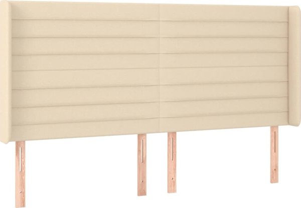 vidaXL Κρεβάτι κοντινένταλ με στρώμα, κρεμ, 160x200 εκ.