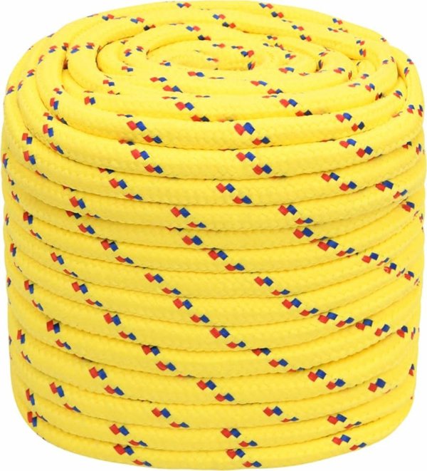 vidaXL Linka zeglarska zolta 16 mm 25 m polipropylen
