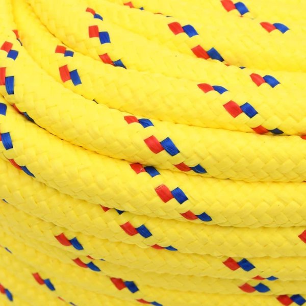 vidaXL Linka zeglarska zolta 16 mm 25 m polipropylen