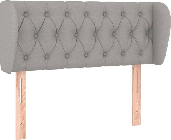 vidaXL Zaglowek uszak, jasnoszary, 103x23x78/88 cm, tkanina