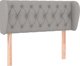 vidaXL Zaglowek uszak, jasnoszary, 103x23x78/88 cm, tkanina