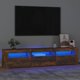 vidaXL Τηλεοπτική βάση με φωτισμό LED, καπνιστό δρύς, 180x35x40 εκ