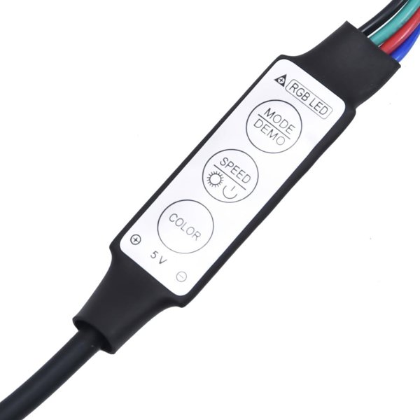 vidaXL Τηλεοπτική βάση με φωτισμό LED, καπνιστό δρύς, 180x35x40 εκ