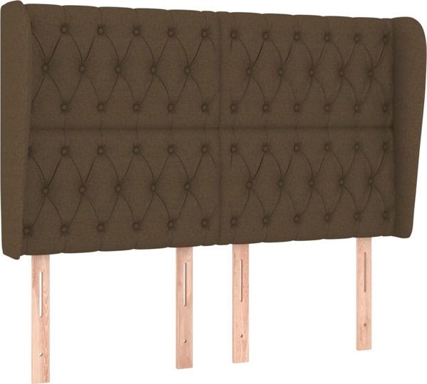vidaXL Κεφαλάρι uszak, σκούρο καφέ, 147x23x118/128 cm, ύφασμα