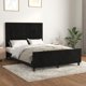 vidaXL Rama lozka me zaglok, μαύρη, 140x190 cm, βελούδο