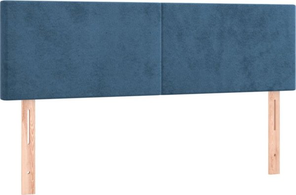 vidaXL Κεφαλάρια, 2 τμχ, σκουρομπλε, 72x5x78/88 εκ, βελούδο