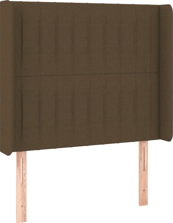 vidaXL Λουζκο κοντινεντάλε με στρώμα, καφέ, 100x200 cm, ύφασμα