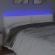 vidaXL LED προσκέφαλο κρεβατιού λευκό 200x5x78/88 cm από τεχνητή δερματίνη