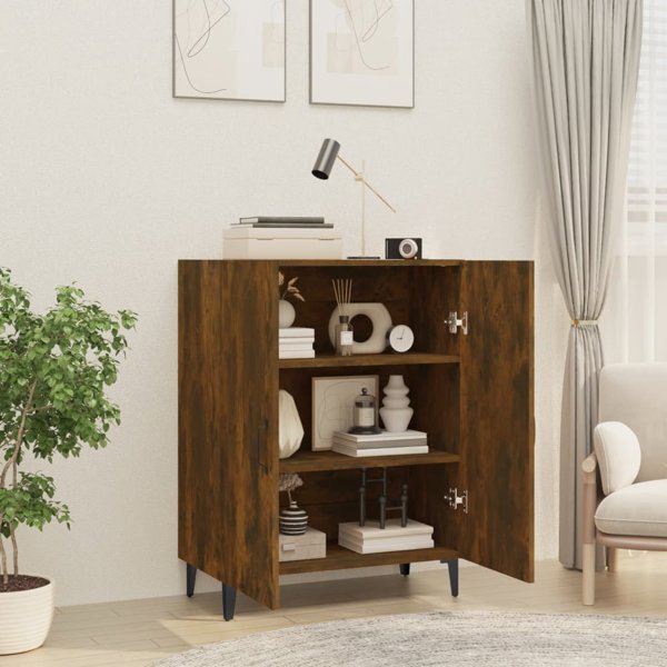 vidaXL Ντουλάπι, απόχρωση καπνισμένης δρυός, 70x34x90 cm, υλικό ξύλου σύνθετο