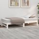vidaXL Lozko rozsuwane biale 2x(90x190) cm lite drewno sosnowe