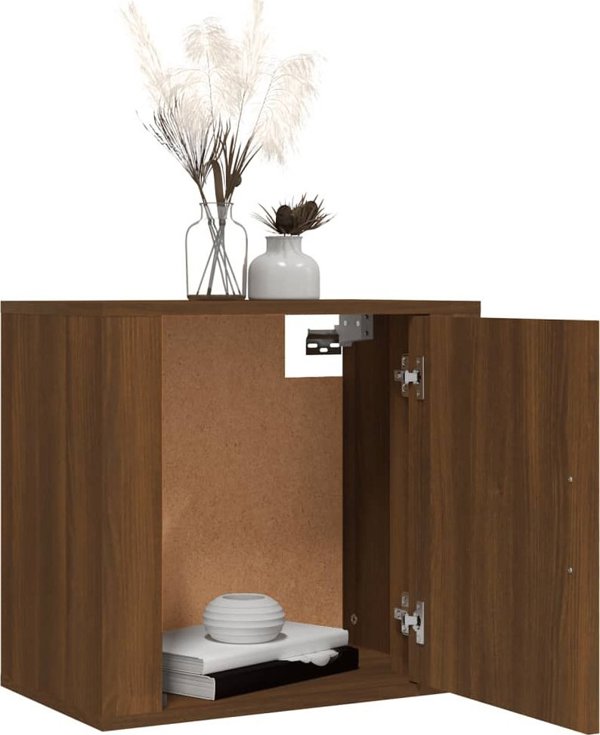 vidaXL Κρεμαστά κομοδίνα, σετ 2 τμχ, καφέ δρυς, 50x30x47 cm