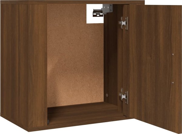 vidaXL Κρεμαστά κομοδίνα, σετ 2 τμχ, καφέ δρυς, 50x30x47 cm