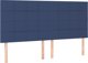vidaXL Κρεβάτι Κοντινένταλ με Στρώμα, Μπλε, 180x200 cm, Ύφασμα