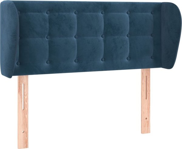 vidaXL Κεφαλάρι uszak, Σκούρο Μπλε, 103x23x78/88 εκ, Βελούδο