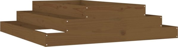 vidaXL Γλάστρα, μέλι καφέ, 110x110x27 εκ, από μασίφ πεύκο