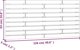 vidaXL Κεφαλάρι κρεβατιού, γκρι, 126x3x63 εκ., από μασίφ ξύλο πεύκου