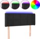 vidaXL Κεφαλάρι κρεβατιού με LED, μαύρο, 83x16x78/88 cm, βελούδο