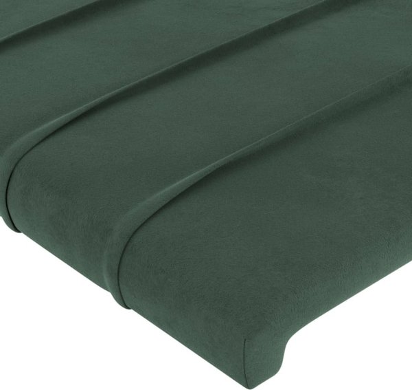 vidaXL Κεφαλάρι uszak, σκούρο πράσινο, 103x23x118/128 εκ., βελούδο