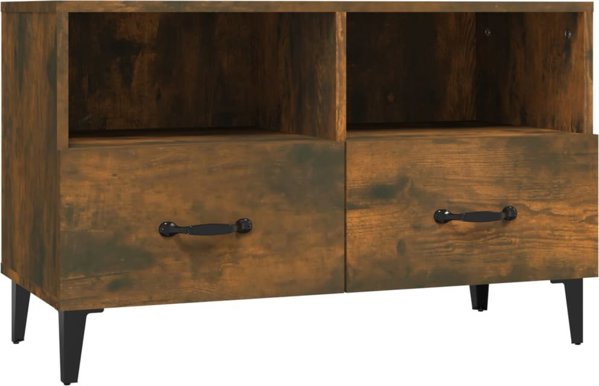 vidaXL Έπιπλο TV σε χρώμα καπνιστή δρυς, 80x36x50 εκ