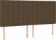 vidaXL Κρεβάτι kontynentalne με στρώμα, καφέ, ύφασμα, 200x200cm
