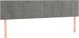vidaXL κεφαλάρι κρεβατιού με LED, ανοιχτό γκρι, 160x5x78/88 εκ., βελούδο
