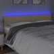 vidaXL Κεφαλάρι κρεβατιού με LED, κρεμ, 180x5x78/88 cm, ύφασμα