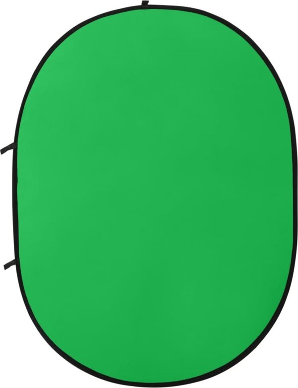 vidaXL Owalne tlo studyjne 2-w-1, zielono-niebieskie, 200x150 cm