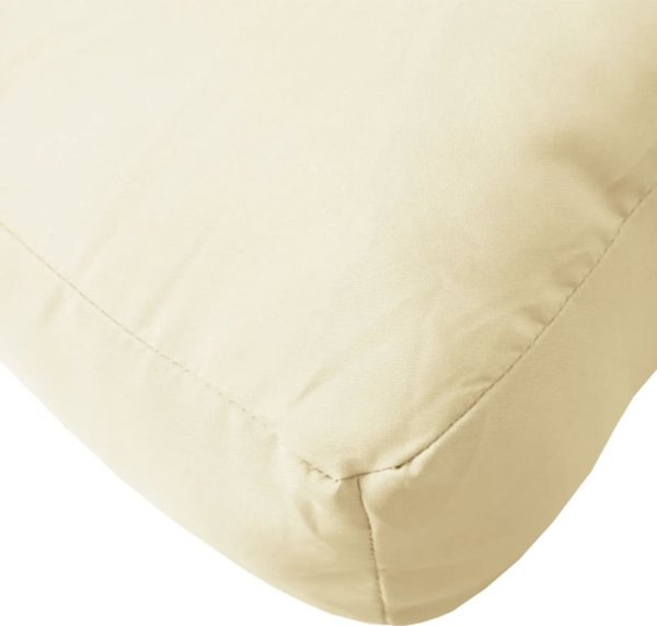 vidaXL Μαξιλάρι για παλέτα, κρεμ, 60x60x12 εκ., ύφασμα
