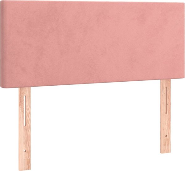 vidaXL Μαξιλάρι κεφαλής κρεβατιού, ροζ, 100x5x78/88 εκ, βελούδο
