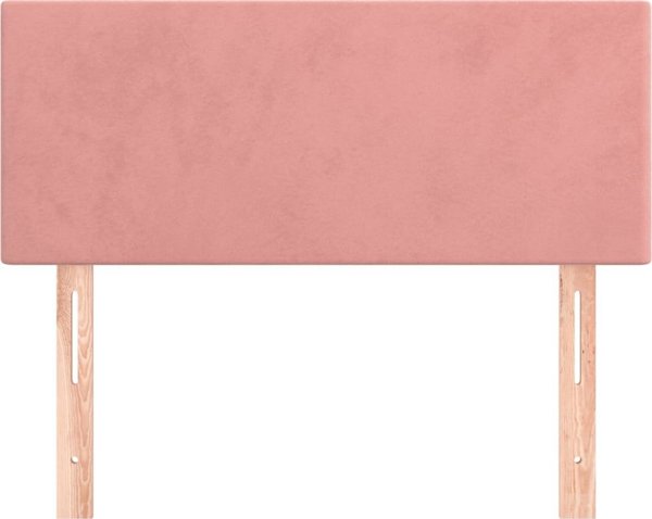 vidaXL Μαξιλάρι κεφαλής κρεβατιού, ροζ, 100x5x78/88 εκ, βελούδο