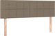 vidaXL Zaglowki do Lozka, 2 szt., taupe, 72x5x78/88 cm, tkanina