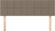 vidaXL Zaglowki do Lozka, 2 szt., taupe, 72x5x78/88 cm, tkanina