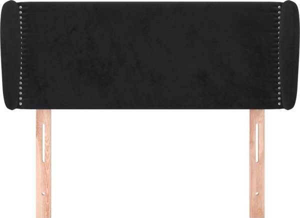 vidaXL Κεφαλάρι uszak, μαύρος, 103x23x78/88 εκ., βελούδινο