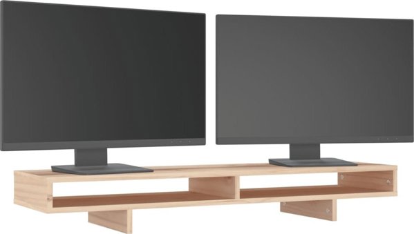vidaXL vidaXL Podstawka na monitor, 100x27x14 cm, lite drewno sosnowe