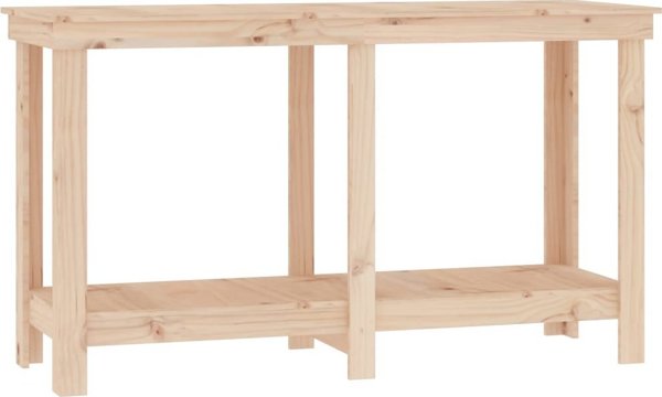 vidaXL Τραπέζι εργασίας 140x50x80 cm από μασίφ πεύκο