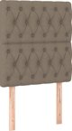 vidaXL Μαξιλάρια κεφαλιού για κρεβάτι, 2 τεμ., taupe, 80x7x78/88 cm, ύφασμα
