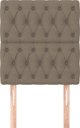 vidaXL Μαξιλάρια κεφαλιού για κρεβάτι, 2 τεμ., taupe, 80x7x78/88 cm, ύφασμα
