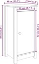 vidaXL Σετ 2 Κομοδίνα Λευκά 40x35x80 εκ. από Κέδρο