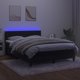 vidaXL Κρεβάτι kontynentalne με στρώμα και LED, μαύρο βελούδο 140x190 cm