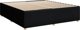 vidaXL Κρεβάτι Continental με Στρώμα, Μαύρο, Υφασμάτινο, 200x200 cm