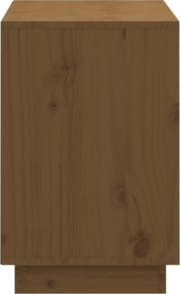 vidaXL Ντουλάπι παπουτσιών, χρώμα καφέ μέλι, 110x34x52 cm, μασίφ πεύκο