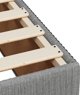 VidaXL Κρεβάτι Continental με Στρώμα, Ανοιχτό Γκρι, Ύφασμα, 90x190 εκ