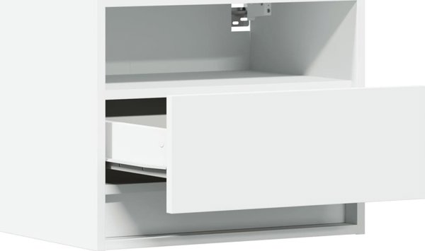 vidaXL απλίκες νυχτερινών επιτραπέζιων επίπλων με LED, σετ 2, λευκές