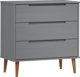 vidaXL vidaXL Komoda, szara, 80x40x80 cm, lite drewno sosnowe