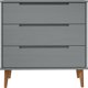 vidaXL vidaXL Komoda, szara, 80x40x80 cm, lite drewno sosnowe