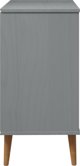 vidaXL vidaXL Komoda, szara, 80x40x80 cm, lite drewno sosnowe