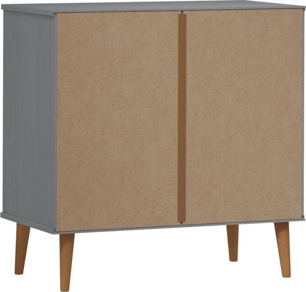 vidaXL vidaXL Komoda, szara, 80x40x80 cm, lite drewno sosnowe