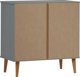 vidaXL vidaXL Komoda, szara, 80x40x80 cm, lite drewno sosnowe