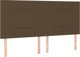 vidaXL Κρεβάτι κοντινενταλ με στρώμα, καφέ, 200x200 cm, ύφασμα