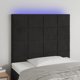 vidaXL Κεφαλάρι κρεβατιού με LED, μαύρο, 80x5x118/128 cm, βελούδο